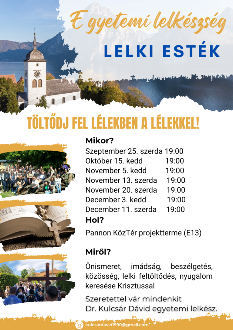 Egyetemi lelki esték 2024-ben is